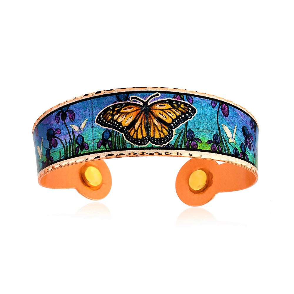 Monarch butterfly design bracelet with magnets