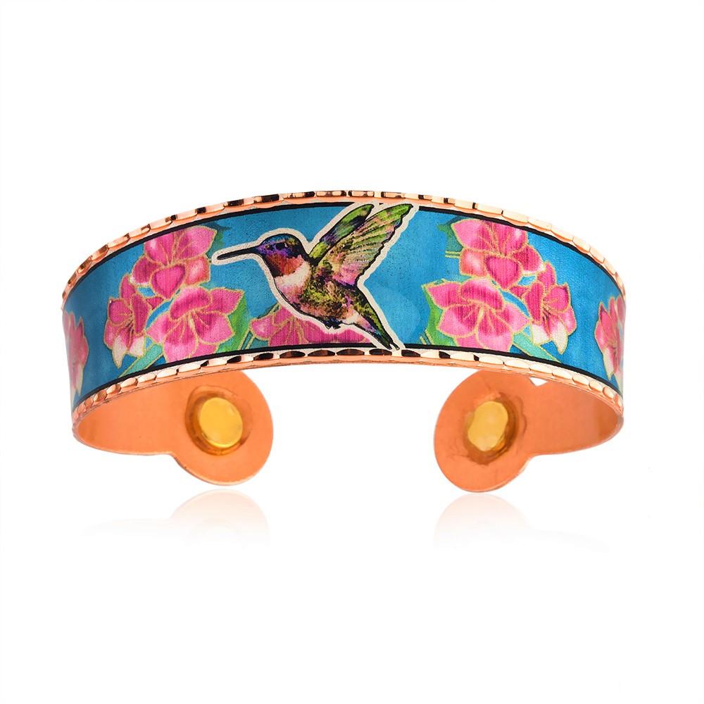 Hummingbird design bracelet with magnets