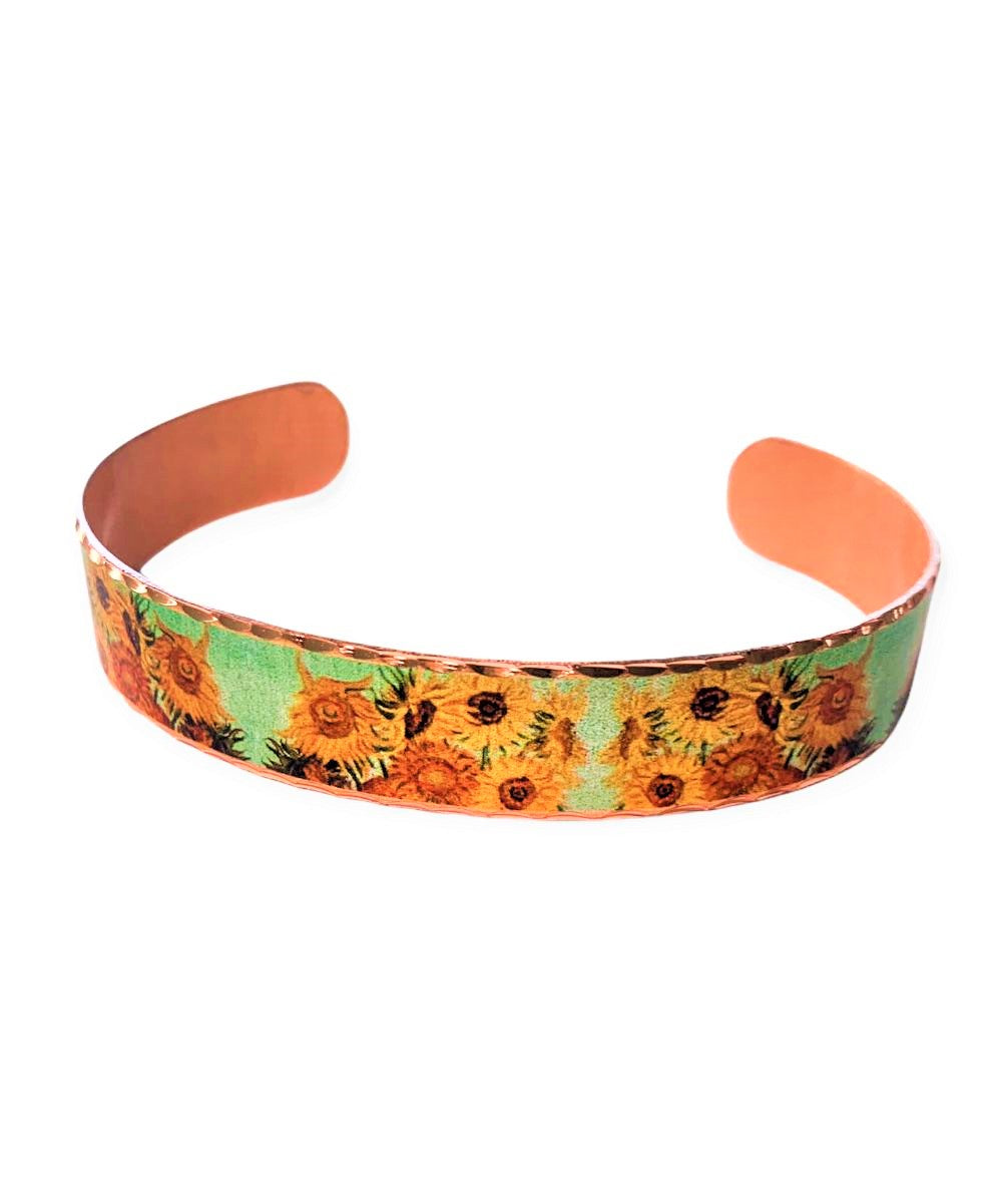 Van gogh Sun Flower narrow handmade bracelet
