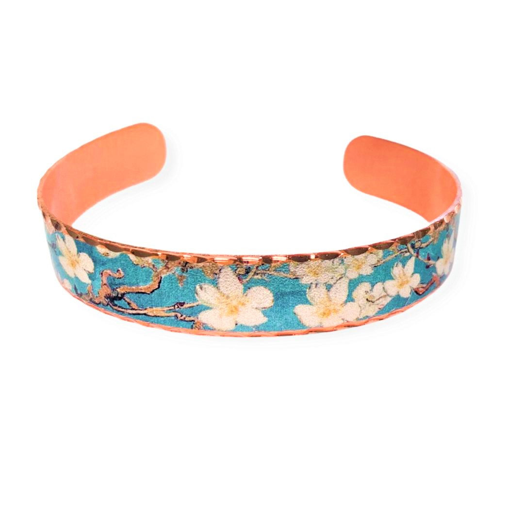 Van gogh almond blossoms handmade bracelet