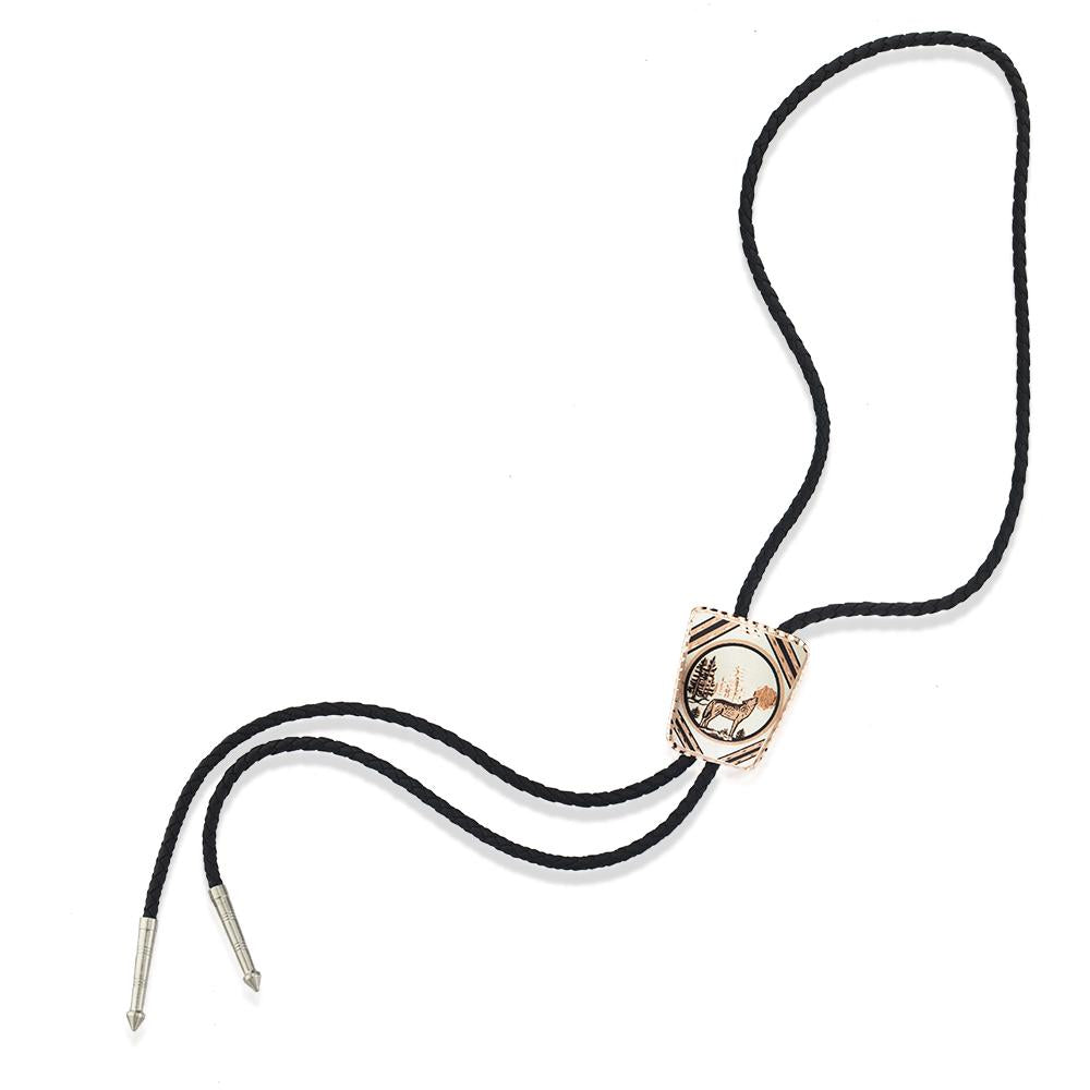Howling wolf design bolotie