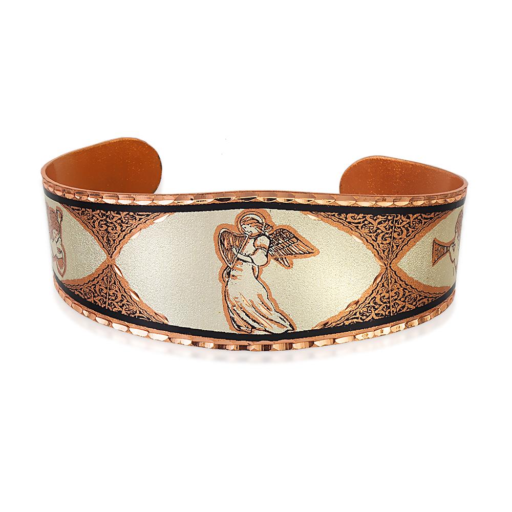 Angel design handmade adjustable copper bracelet