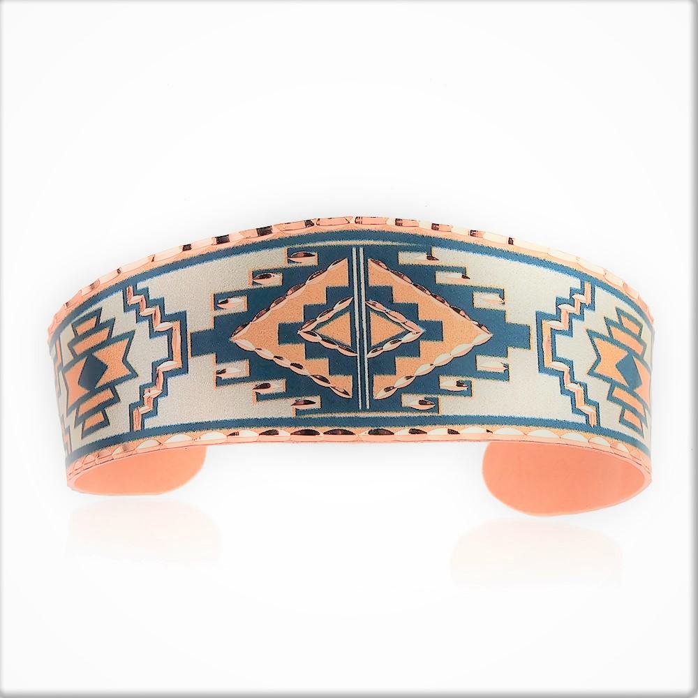 Western tribal blue design bracelet