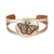 Butterfly design solid copper cut out adjustable bracelet