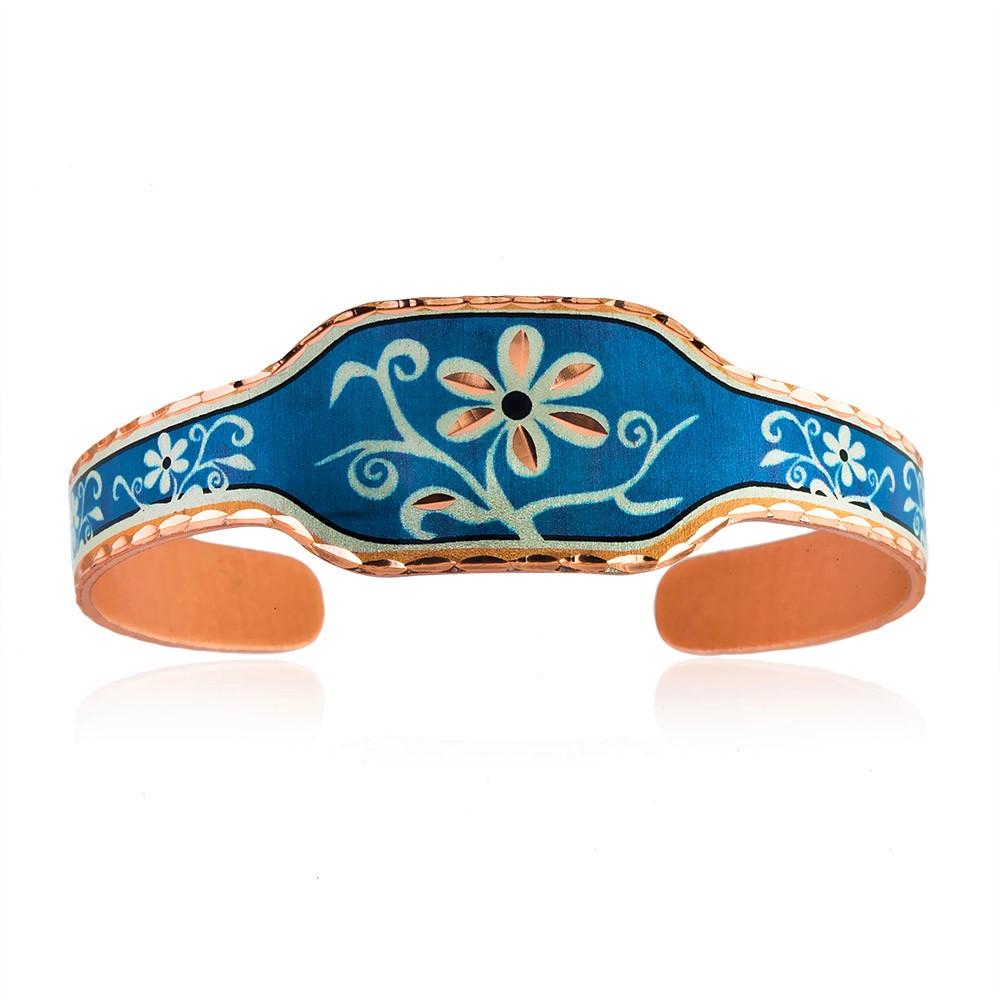 Blue flower design bracelet