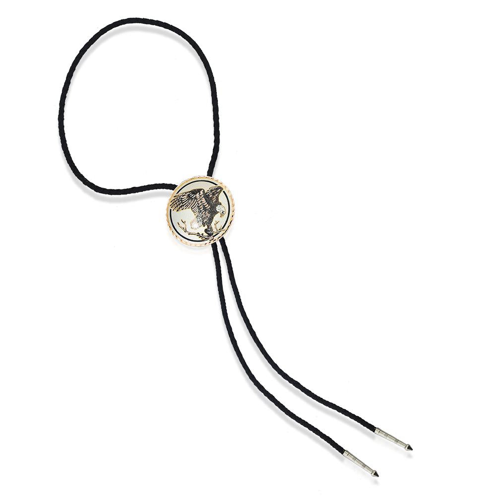 Eagle design bolo tie