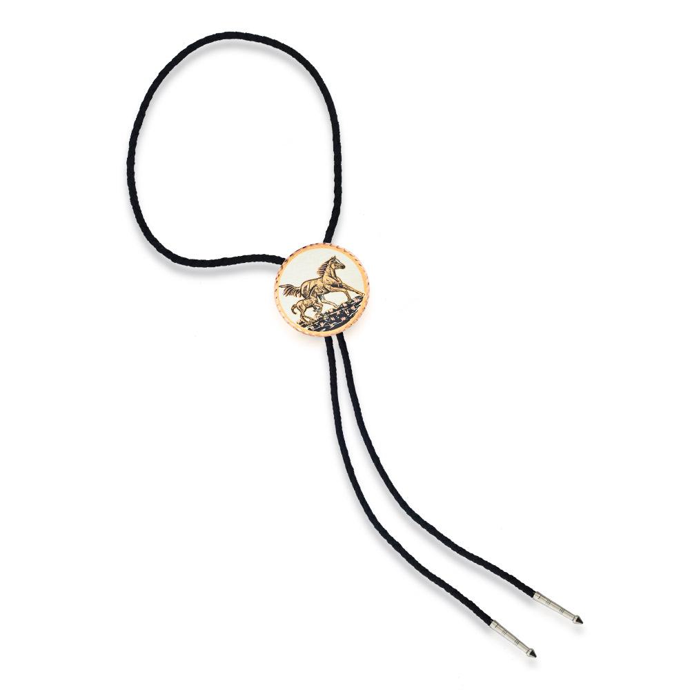 Horse design bolo tie