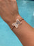 Butterfly adjustable slider chain bracelet