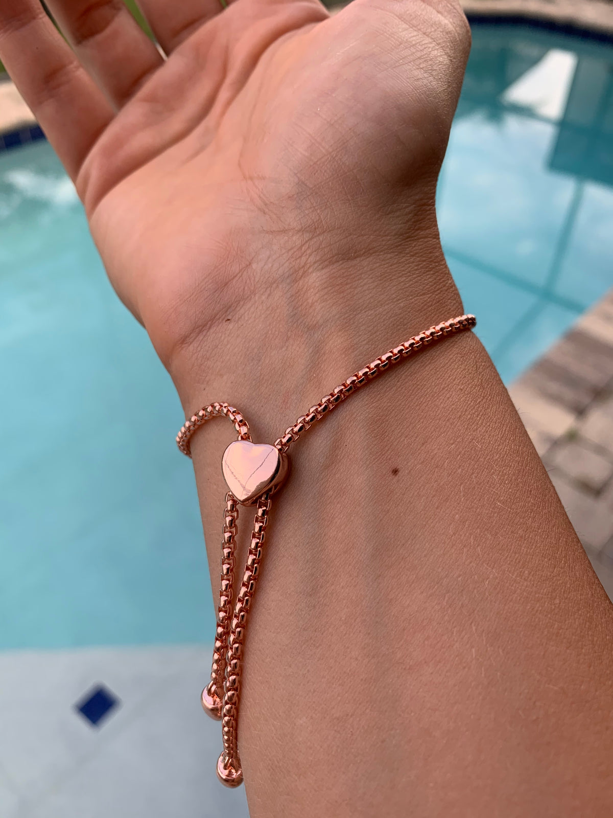 Butterfly adjustable slider chain bracelet