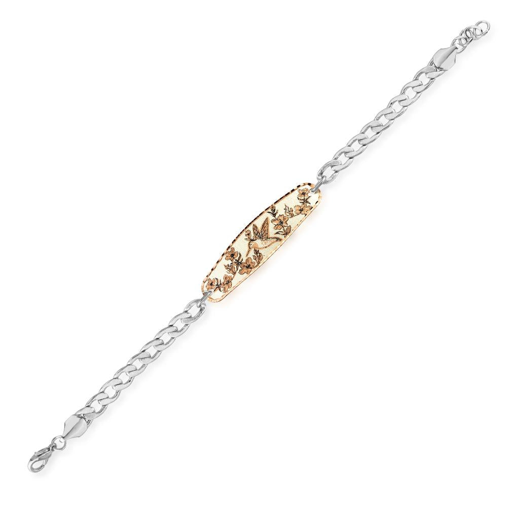 Humming bird design handmade copper adjustable chain bracelet