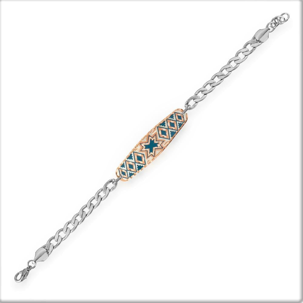 Native american design handmade copper adjustable chain bracelet