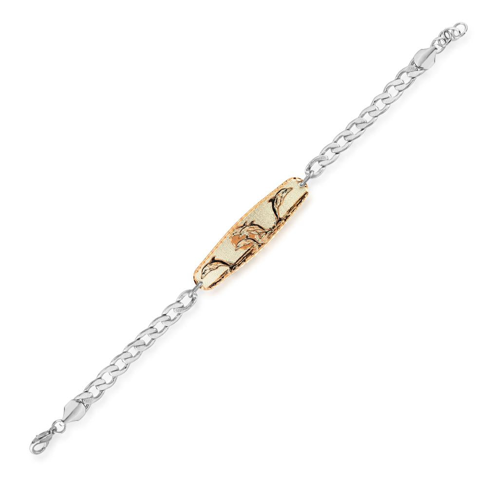 Dolphin design handmade copper adjustable chain bracelet