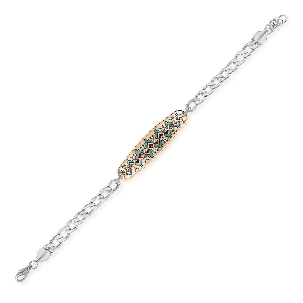 Native design handmade copper adjustable chain bracelet