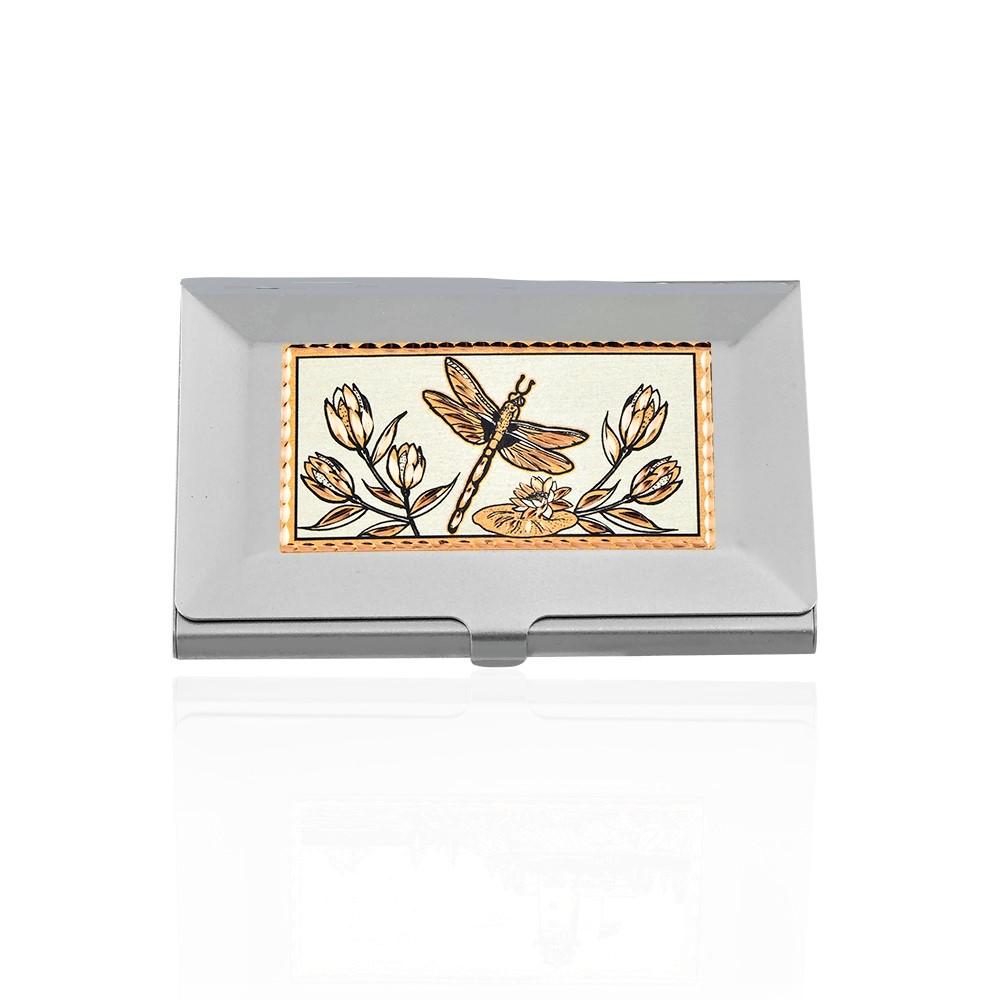 Dragonlfy design handmade copper card case