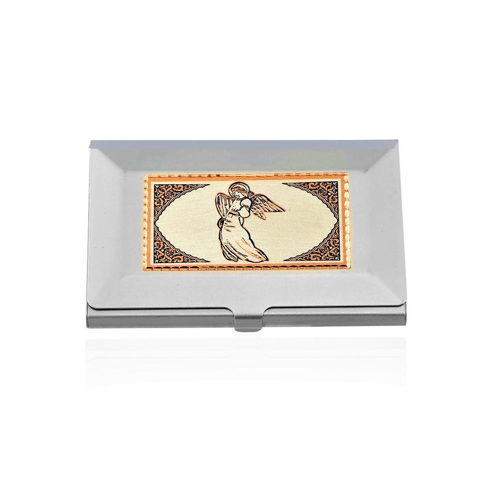 Angel design handmade copper card case