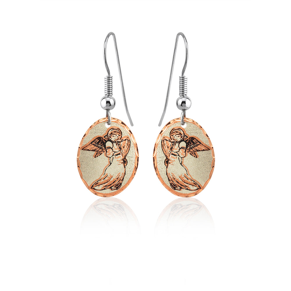 Angel design earrings
