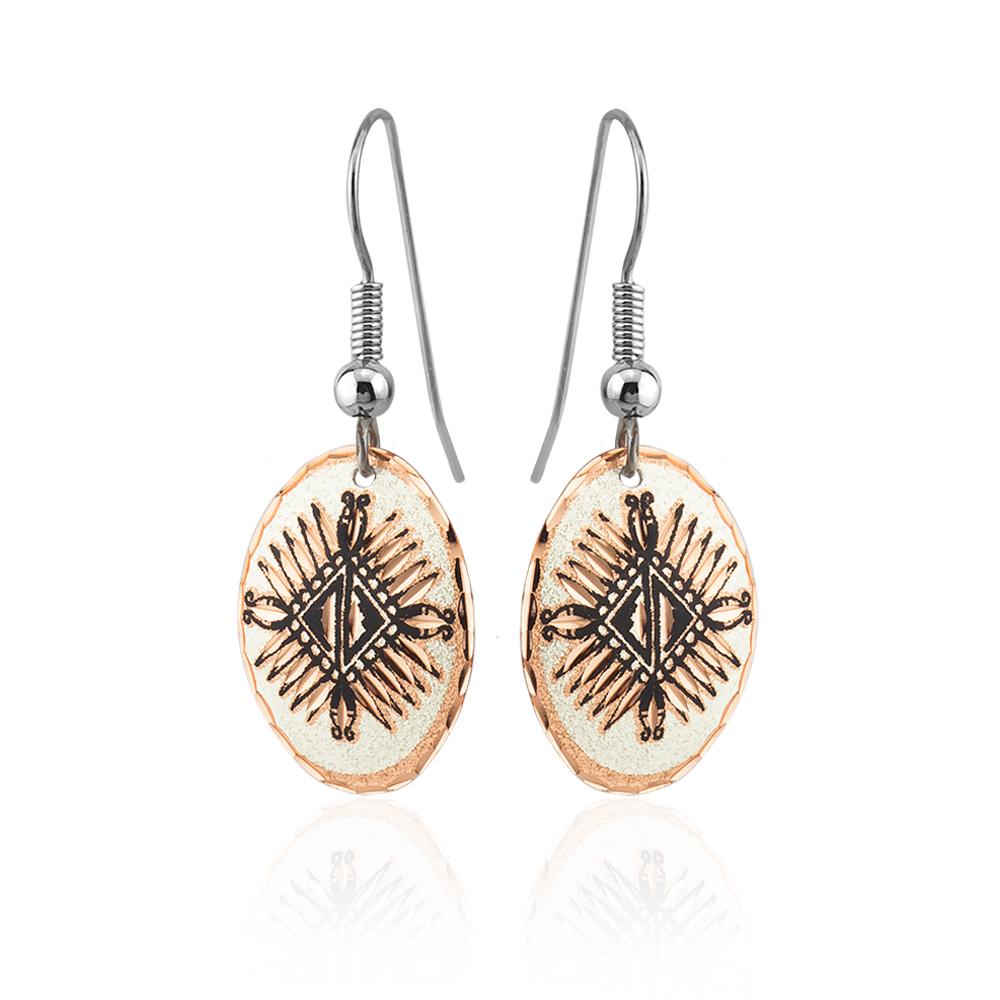 Sunburst design small earrings