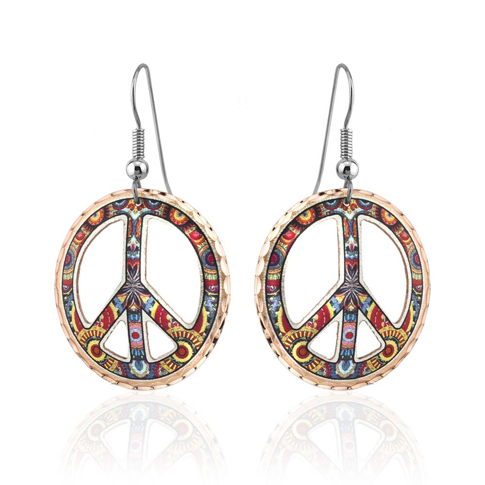 Peace design earrings