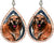 Golden retriever dog design earrings