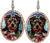Yorkshire terrier dog design earrings