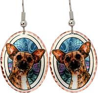 Chihuahua dog design earrings