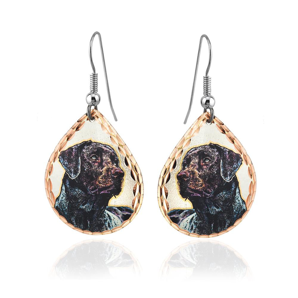 Black Labrador Retriever Earrings