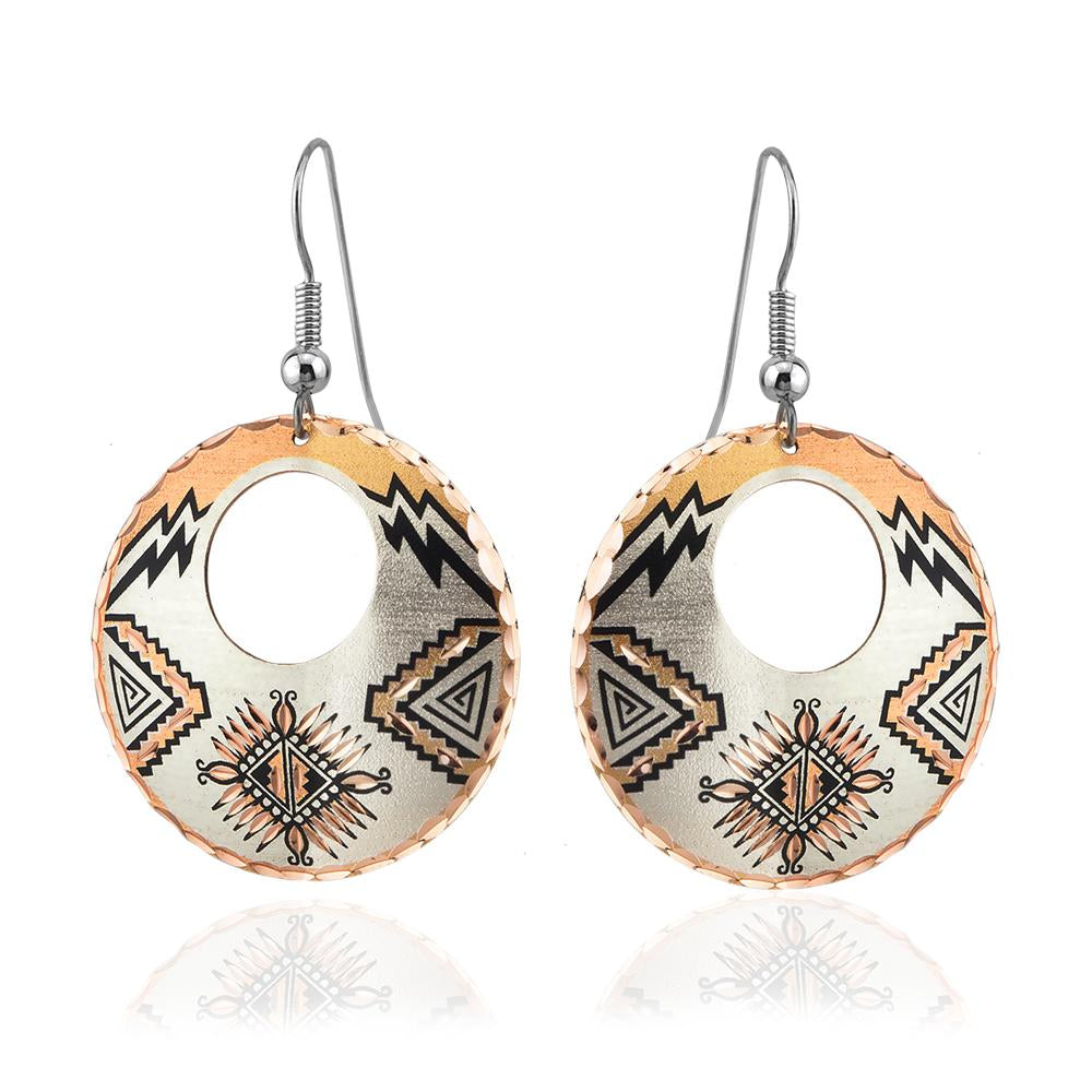 Sunburst design earrings