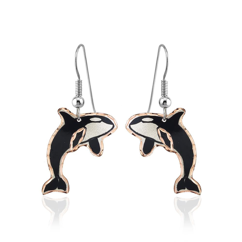 Whale design earrings