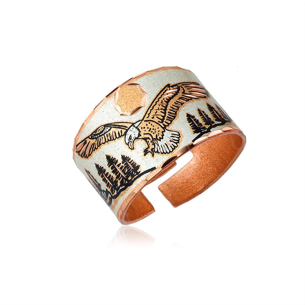Eagle wide design ring