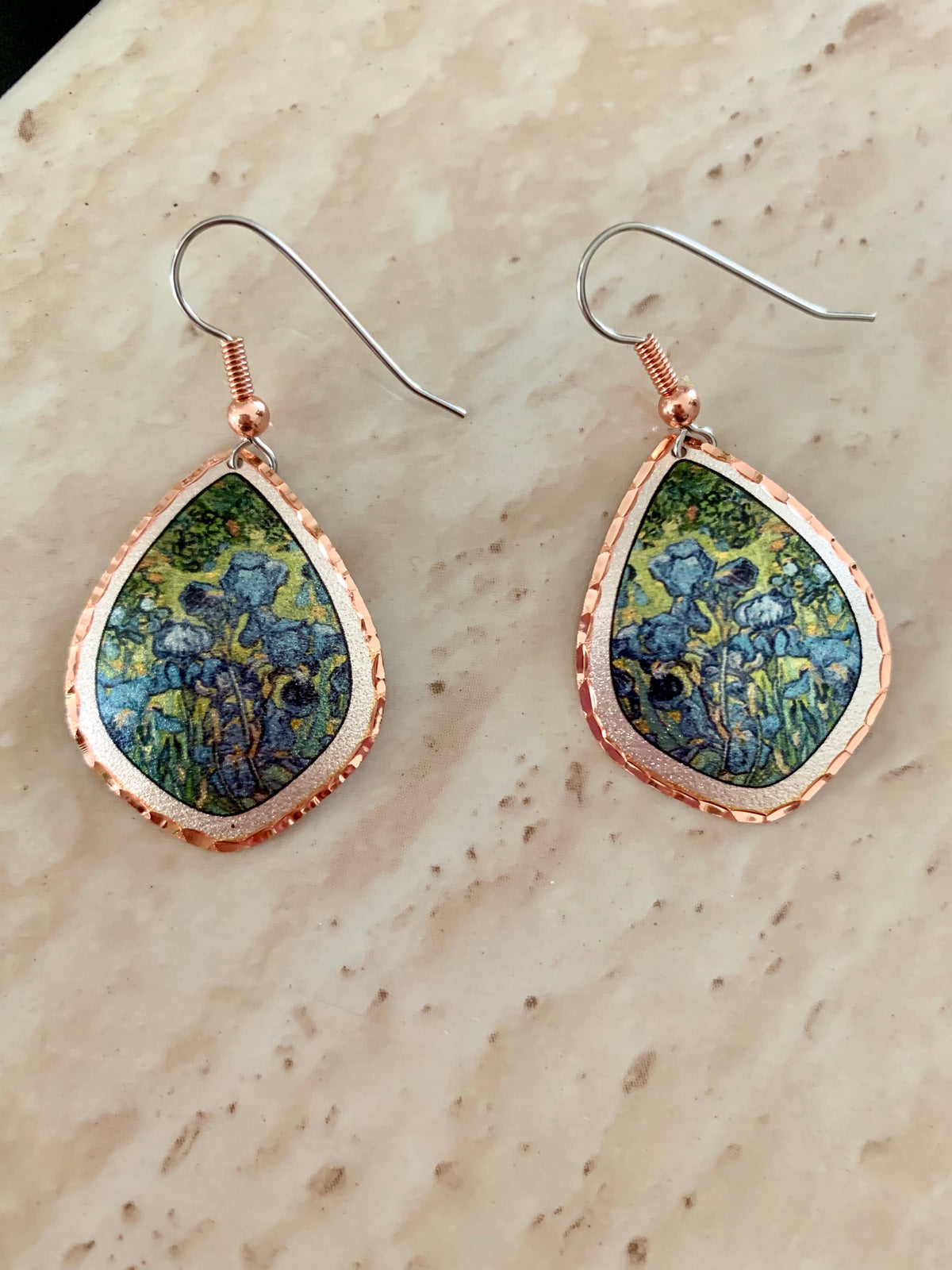 Van Gogh Sun Flower Design Earrings