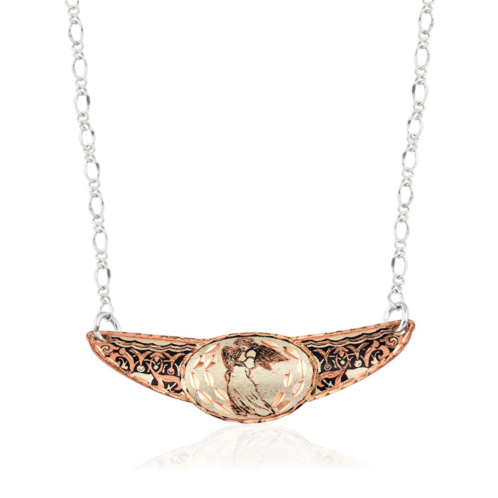 Angel design choker with adjustable chain