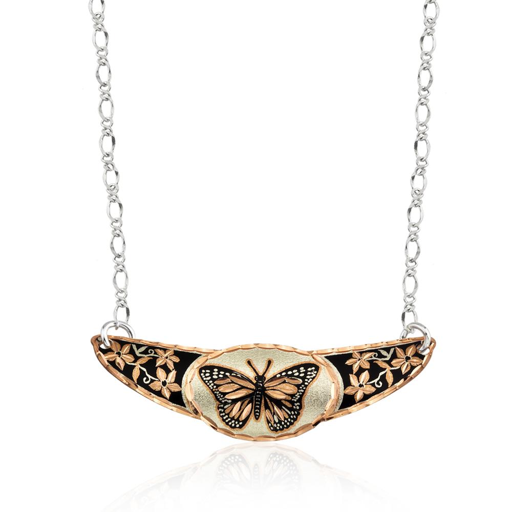 Butterfly design handmade adjustable copper choker