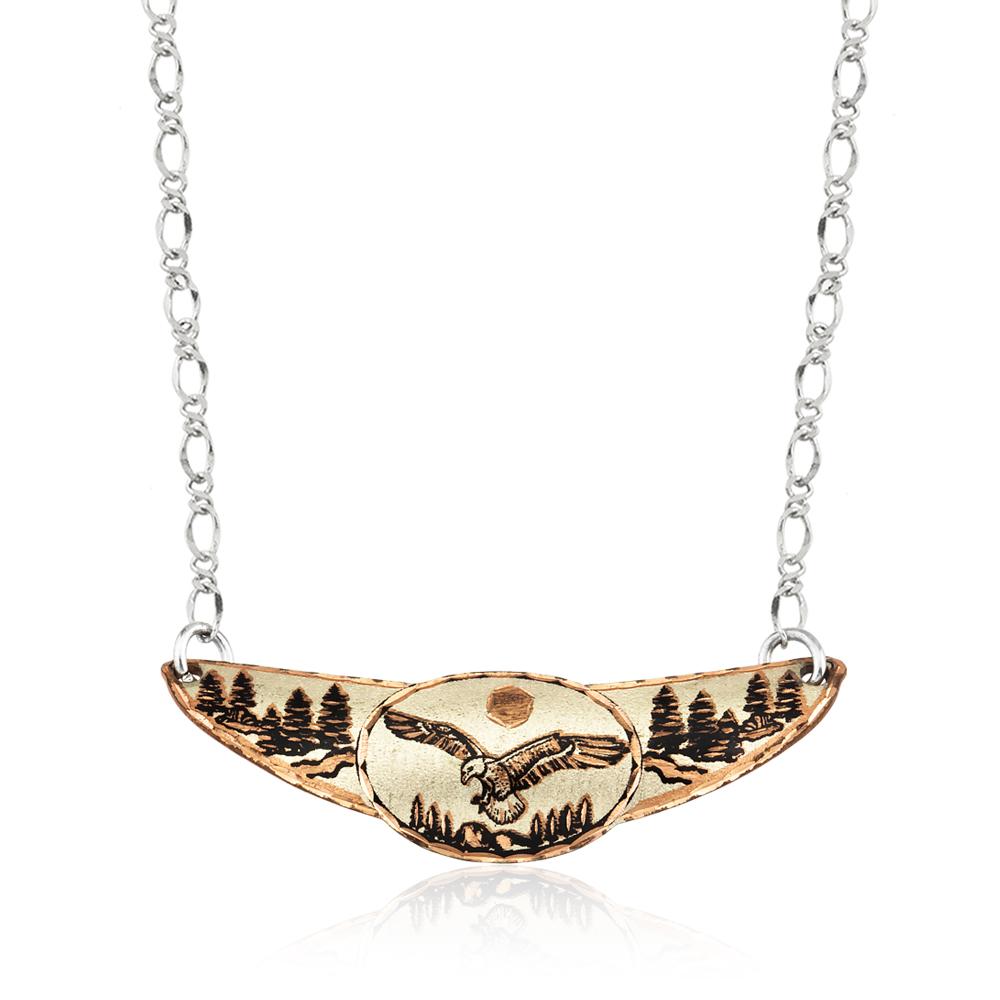 Eagle design handmade adjustable copper choker