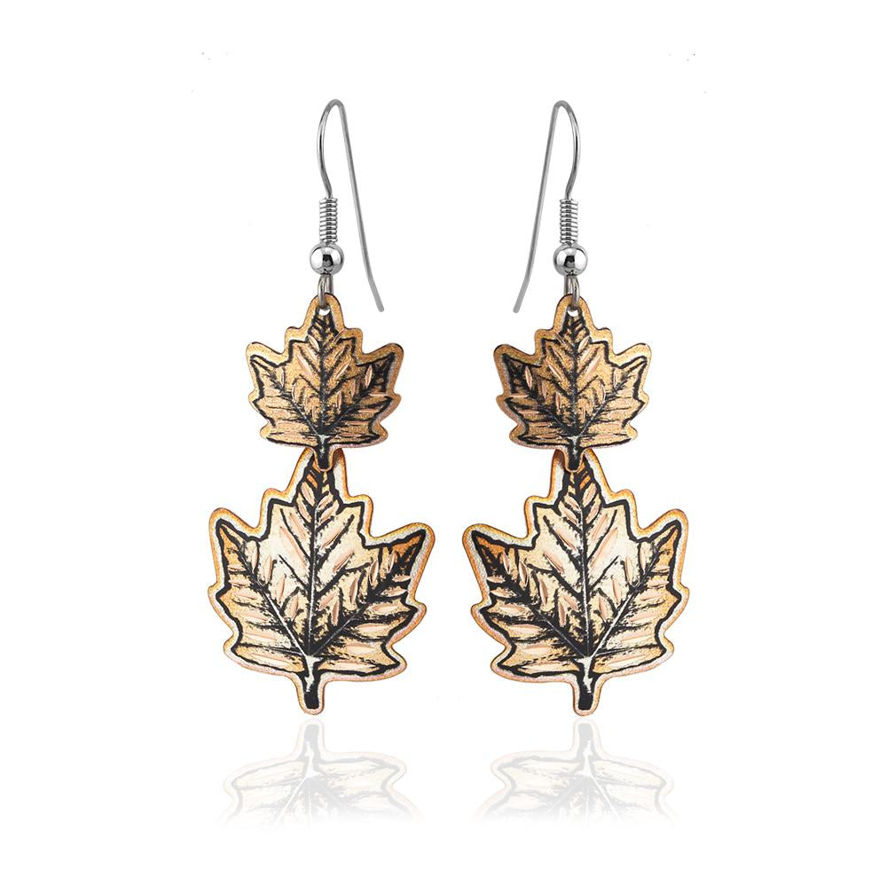 Maple leave earrings