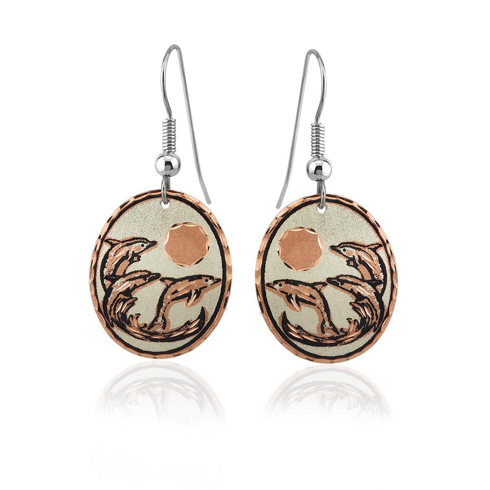 Dolphin design earrings