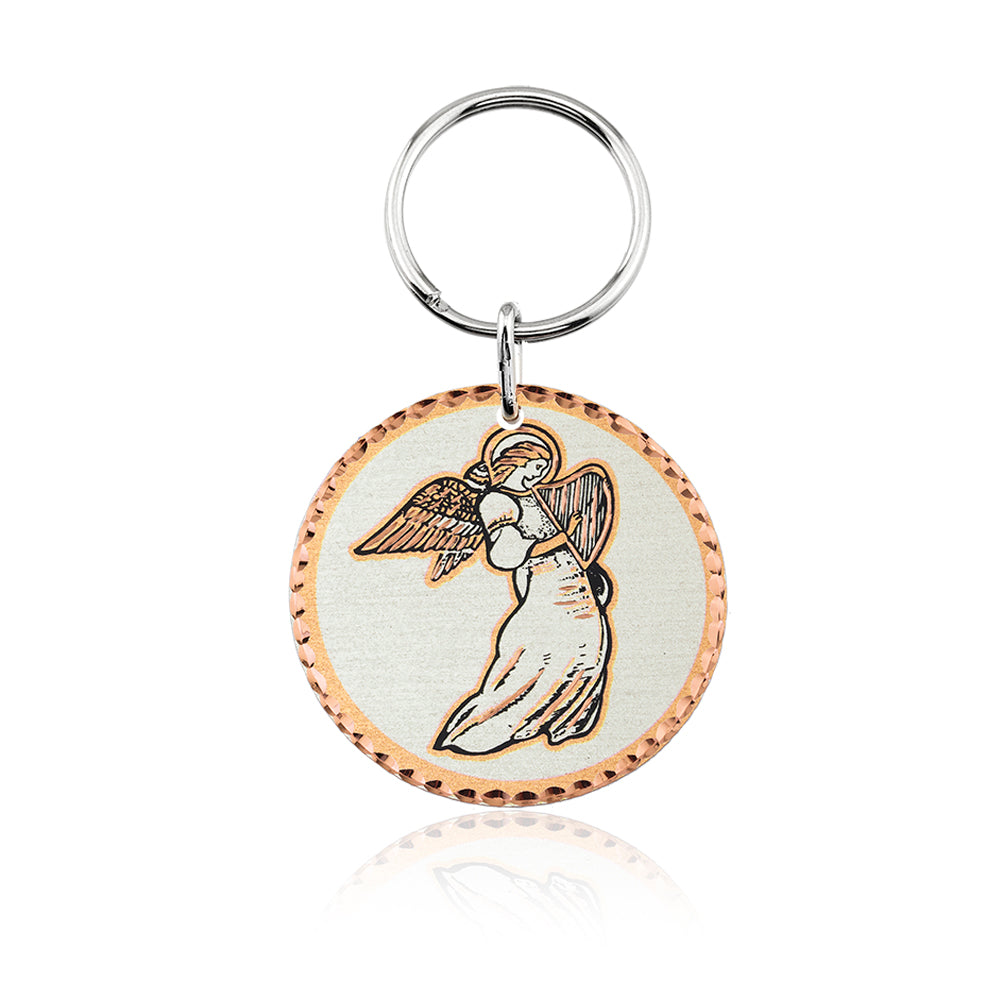Angel design handmade copper  key chain