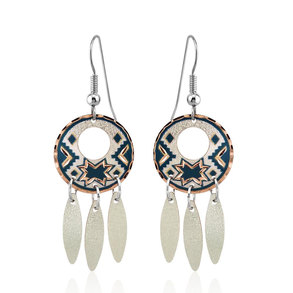 Southwestern star design earrings