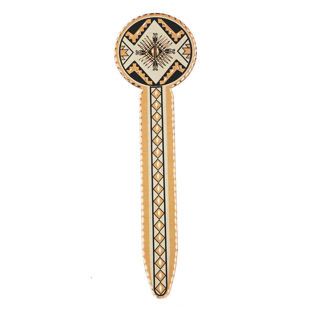 Southwestern native sunburst design handmade copper bookmark
