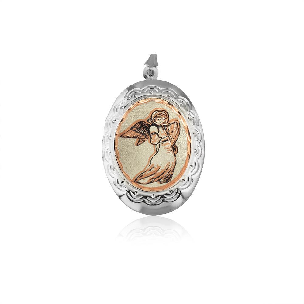 Angel design handmade copper locket