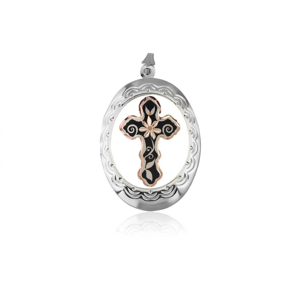 Cross design handmade copper locket