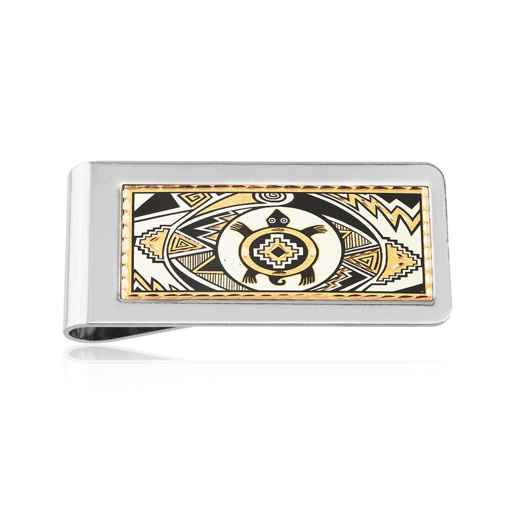 Southwestern native turtle design handmade copper money clip