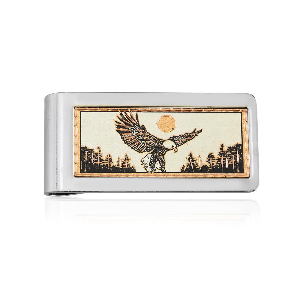 Eagle design handmade copper money clip