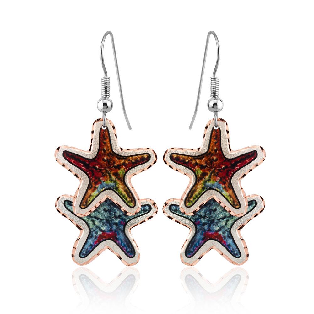 Sea star design earrings