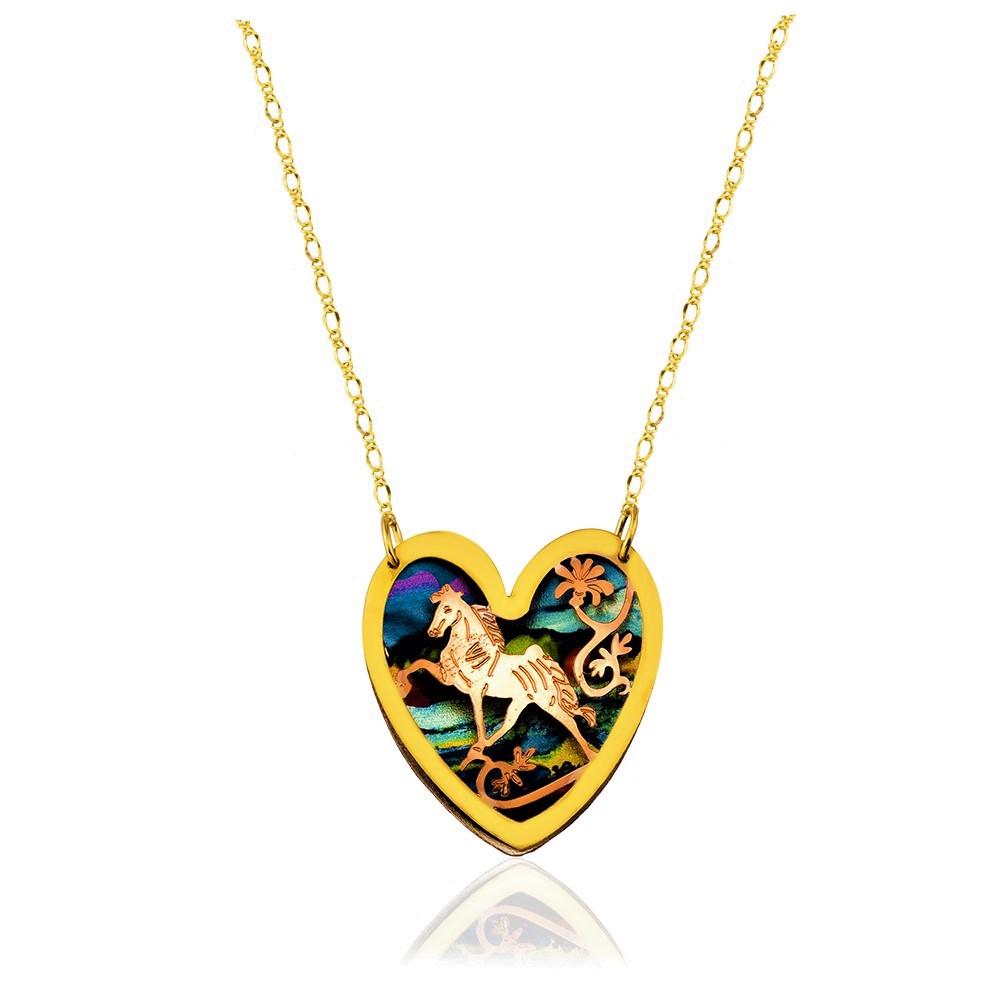 Horse design handmade copper 3d design necklace
