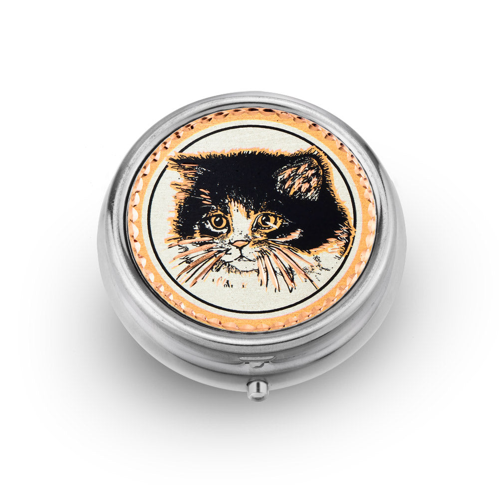 Black Cat design pill box