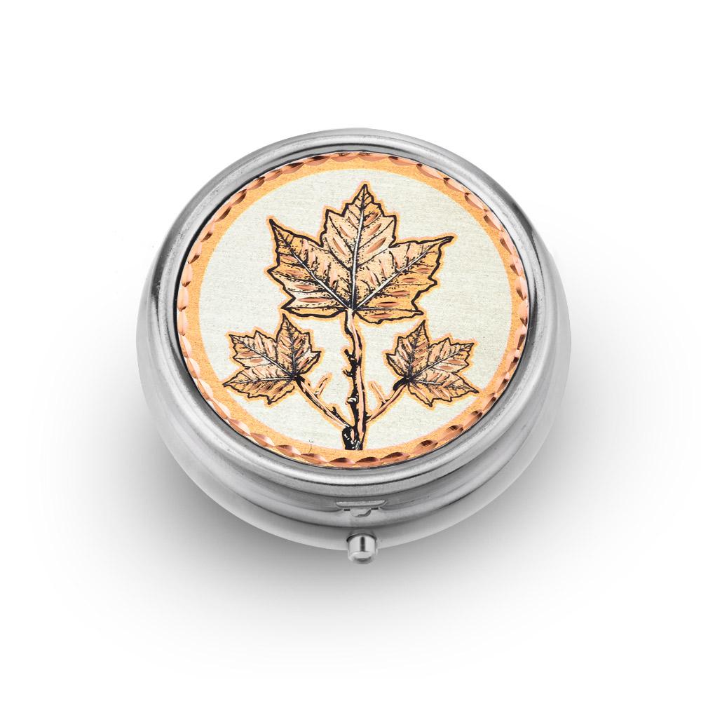 Maple leaf design pill box