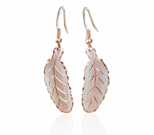 Silver color feather earrings