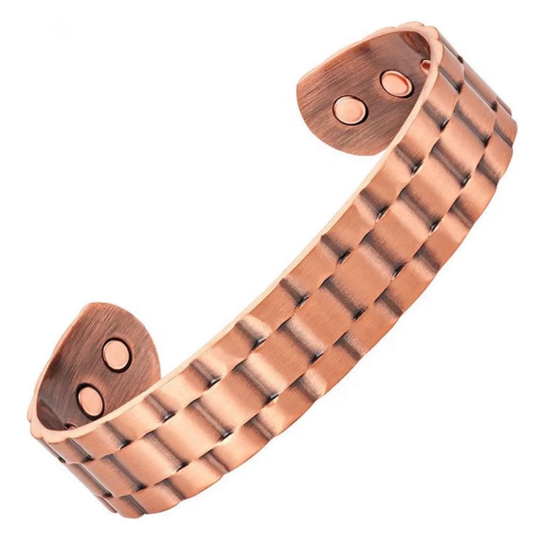 Watch style bracelet with magnets