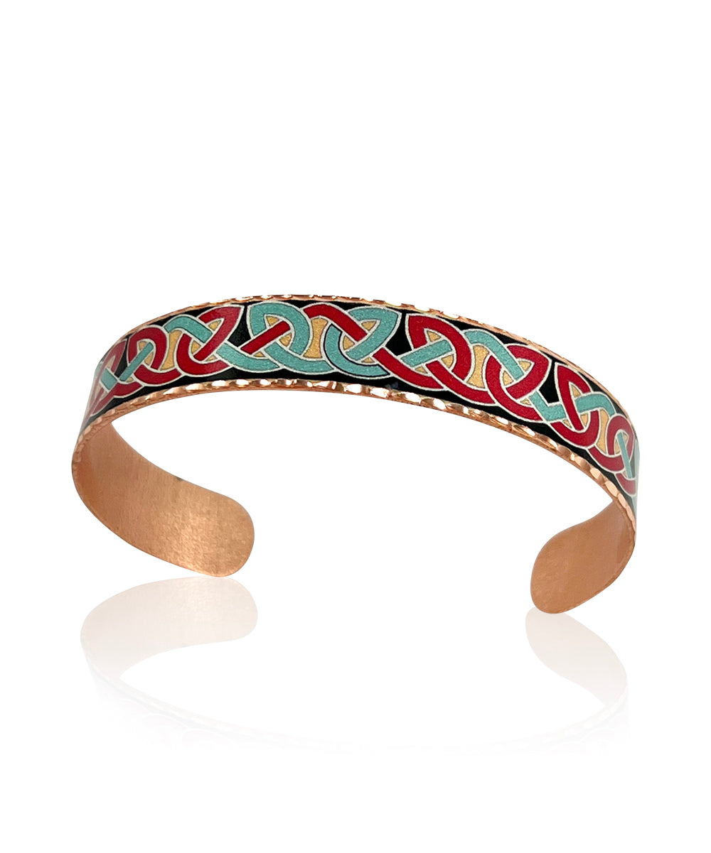 Irish bracelets red and green knots