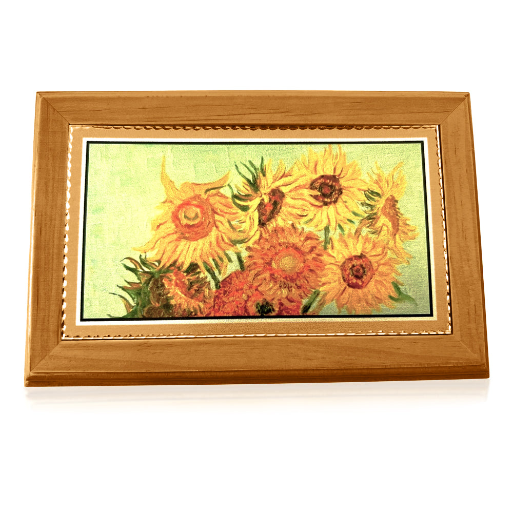 van gogh sun flower wooden box